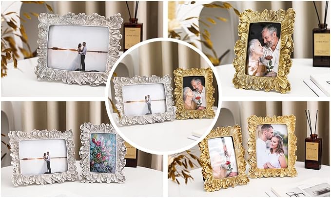 4x6 Picture Frames Gold Vintage Photo Frame - Image 9