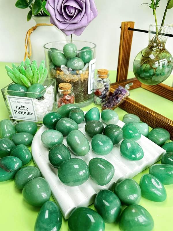 DUQGUHO Green Aventurine Healing Crystals Stones Set Natural Bulk Crystals - Image 2
