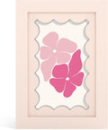 4x6 Picture Frame with Real Glass, Wooden cute 4 x 6 Photo Frame with Wavy Mat by THKRLOF