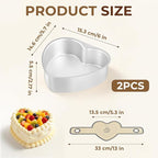 6 Inch Heart Shaped Cake Pan Set - Image 2