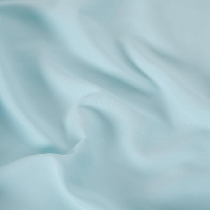 Queen Flat Sheet Only， 90x102Inch Light Blue - Image 6