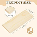 MECCANIXITY 10Pcs Wood Strips Slats, 1/4" x 1‑5/8" x 4" Thin Wood Sticks Flat - Image 2