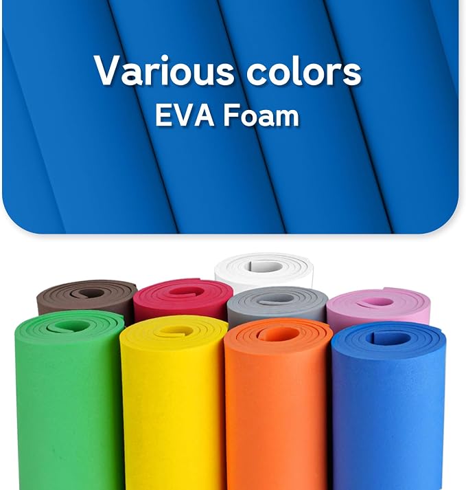 Do²ping Blue Eva Foam Sheets Roll, 10mm EVA Craft Foam 39''x13.9'' High Density - Image 6