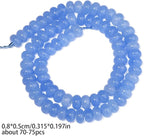 Songxi 5x8mm Natural Light Blue Colored Jade Stone Rondelle Beads, Gemstone - Image 2