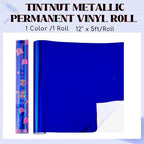 Tintnut Holographic Permanent Vinyl Roll 12in x 5ft Blue Adhesive Vinyl | Solid - Image 2