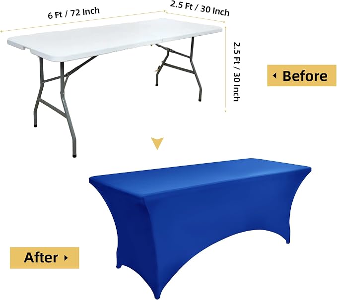 6-Pack 6ft Spandex Table Covers - Image 7