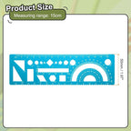 HARFINGTON Multifunctional Geometric Rulers 15cm Metric and SAE Aluminum - Image 2