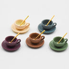 5 Set Dollhouse Miniature Coffee Cups Miniature Dollhouse Accessories 15 Pieces - Image 7