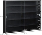 HOMCOM 5-Tier Display Cabinet, Glass Door Cabinet - Image 3