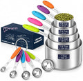 HOTEC 10-Pack Measuring Cups &Spoons Set, Kitchen Gadagets Cooking Baking by Hotec