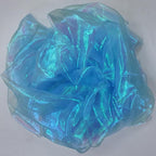 Light Blue Iridescent Organza Fabric - Image 5