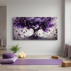 ZESTRILIA Dreamy Purple Butterflies Tree Canvas Wall Art, Enchanted Mystical - Image 6