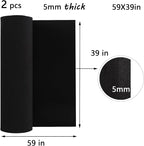 AMZQNART 2Pcs EVA Foam 5mm, Cosplay Foam 39x59 inch Black, High Density 90 kg/m³ - Image 2