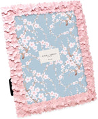 Laura Ashley 8x10 Pink Flower Textured Hand-Crafted Resin Picture Frame by Unknown