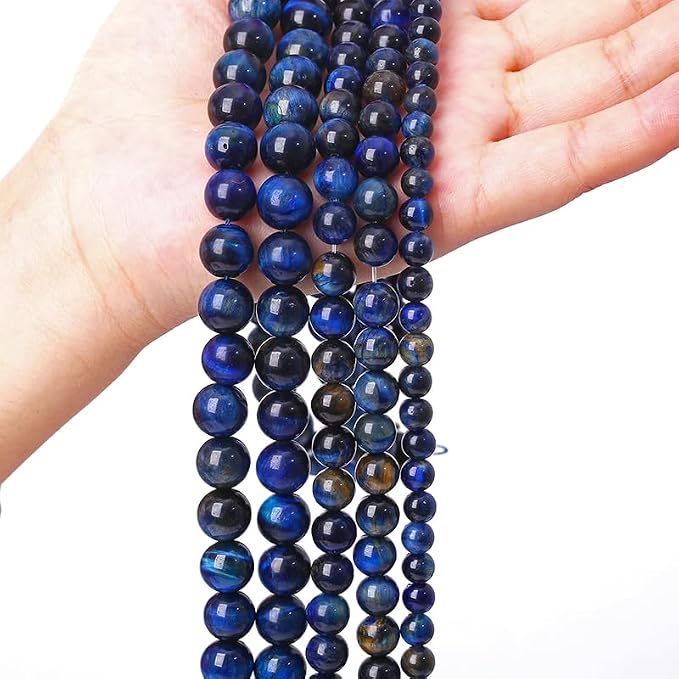 120PCS 6mm Lapis Lazuli Blue Tiger Eye Beads Natural Stone Round Loose Beads - Image 6