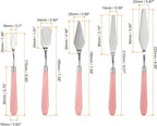 HARFINGTON 5pcs Painting Palette Knife Set Stainless Steel Pointy Flat Art - Image 2