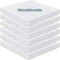 Frienda 6 Pack 3" X 24" X 24" Upholstery High Density Foam Cushion White by Frienda