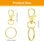 60PCS Keychain Making Kit, Including 30PCS Keychains Clips Hooks and 30PCS Key - Image 3