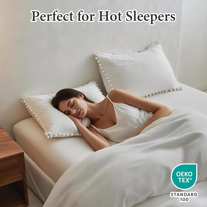 Simple&Opulence French Linen Blended Duvet Cover Queen, Flax Viscose Derived - Image 8