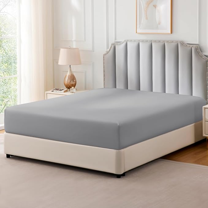 FreshCulture Pure Cotton Fitted Sheets King Size, 300 Thread Count Percale - Image 8