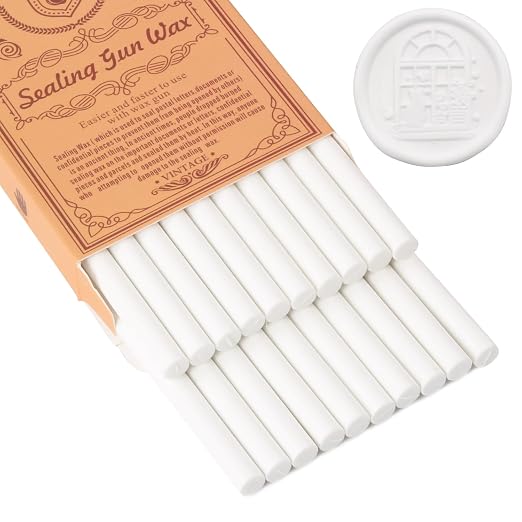 White Sealing Wax Sticks, WASOHLING 20Pcs Glue Gun Wax Seal Sticks by WASOHLING