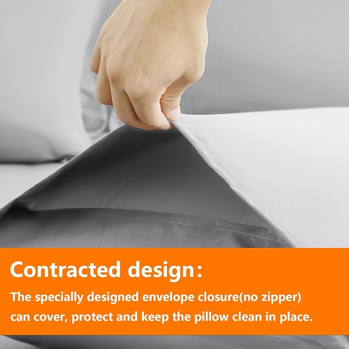 Light Grey Queen Size Comforter Set - Image 4
