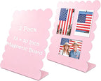 2 Pack Metal Pink Scalloped Magnet Display Board by Unknown