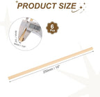 MECCANIXITY 6Pcs Basswood Sticks, 1/4" x 1/4" x 10" Square Wooden Dowel Rods - Image 2