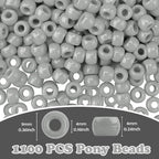 1100pcs Pony Beads, Beads for Jewelry Making, Hair Beads, Friendship Bracelet - Image 2