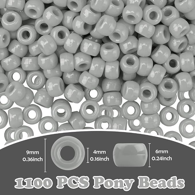 1100pcs Pony Beads, Beads for Jewelry Making, Hair Beads, Friendship Bracelet - Image 2
