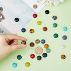 SUPERFINDINGS 30Pcs 15 Styles Natural Cabochon Gemstone 16mm Half Round Dome - Image 4