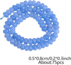 Songxi 5x8mm Natural Deep Blue Stone Rondelle Beads, Gemstone - Image 2