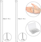 200 Pcs 70mm/2.76 Inch 21 Gauge Eye Pins - Image 2