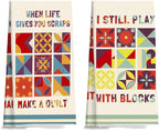 Quilters Gifts Kitchen Towels, Sewing Quilting Lovers Gifts Kitchen Towels by Unknown