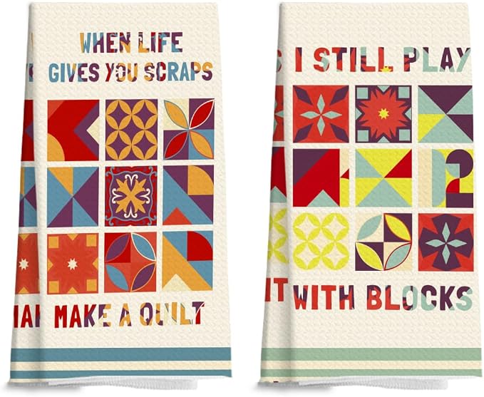 Quilters Gifts Kitchen Towels, Sewing Quilting Lovers Gifts Kitchen Towels by Unknown