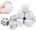 10 PCS White Blank Foam Dice 1.96 Inch EVA Six Sided Dice DIY Craft Supplies by Heytimi