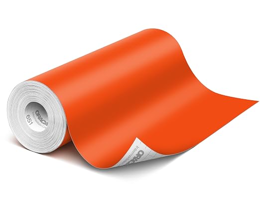 ORACAL 651 Matte Orange Vinyl Durable Roll Easy to Weed Permanent Adhesive by Orafol