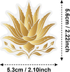 50PCS Gold Foil Floral Stickers, Metallic Botanical Decals, Waterproof PET - Image 5