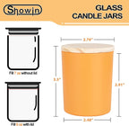 SHOWIN Thick Candle Jars for Making Candles 16 Pcs, 7 OZ Empty Jars - Image 4