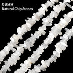456 PCs Natural Chip Stone Beads, 5-8mm Irregular Multicolor Gemstones Loose - Image 3