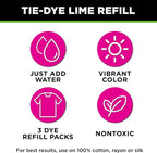 Tulip One-Step Tie-Dye Kit, 3 Fabric Dye Refill Packs, Lime Green - Image 3