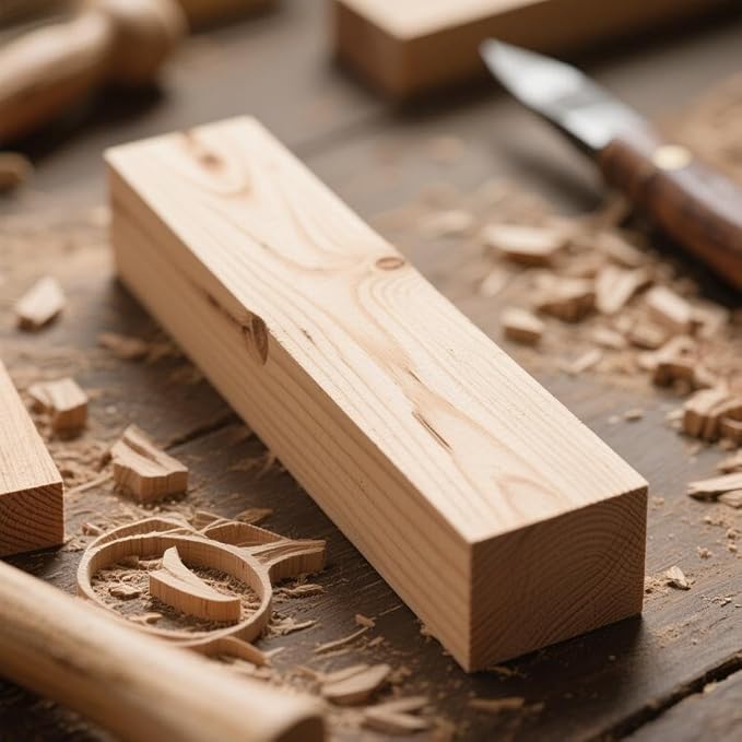 JAPCHET 20 PCS 6 x 1 x 1 Inch Basswood Carving Blocks, Natural Whittling Blocks - Image 6