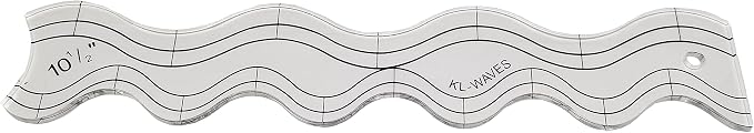HONEYSEW Wave Edge Waves Ruler Clear Quilting Ruler Templates - Image 2