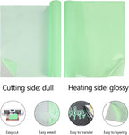guangyintong Glow Glitter Light Green Heat Transfer Vinyl HTV Rolls, Glitter - Image 5