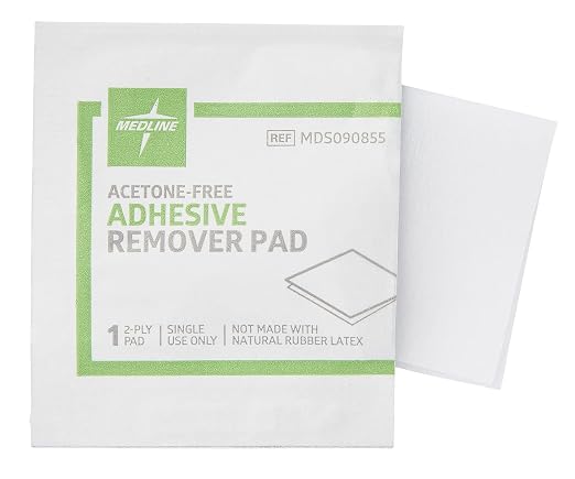 Medline Adhesive Remover Pads, Acetone-Free, Box of 100 - Image 4