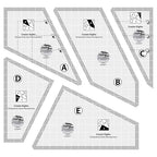 Creative Grids Crazier Eights Template and Quilt Ruler – CGRMT7 – Made in USA by CreativeGrids