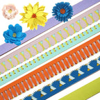 FAZHBARY Quilling Paper Flowers Kit Colorful 6 Set Petal Paper Quilling Strips - Image 4