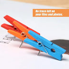 50 PCS Colorful Push Pin with Wooden Clips, Decorative Pushpins Tacks Thumbtacks - Image 4