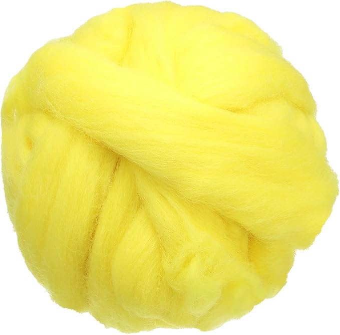 uxcell 3.53oz Wool Roving Yarn, Needle Felting Wool Fiber DIY Craft Needle Wet by uxcell