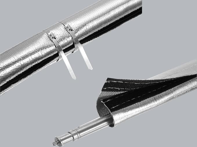 Automotive Heat Shield Sleeve, 1/2" x 10 Ft Aluminized Sleeving - Image 4